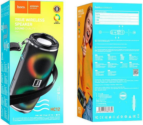Hoco HC12 Bluetooth-Lautsprecher 10W mit Radio und Akkulaufzeit bis zu 2 Stunden Schwarz