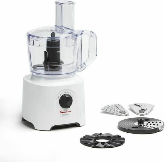 Moulinex Easy Force FP2441 Multifunktions-Food-Prozessor 700W mit Behälter 1.4Es Weiß