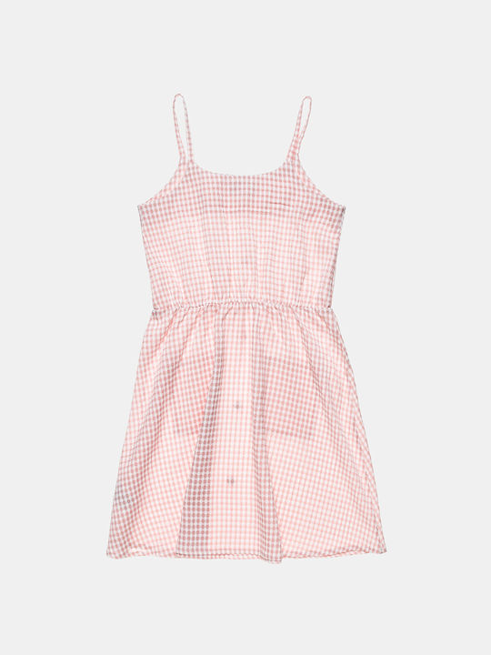 Alouette Kids Dress Checked Sleeveless Pink