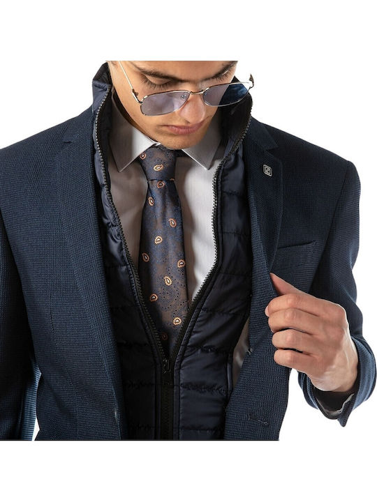 Men's Winter Suit Jacket Regular Fit Navy Blue