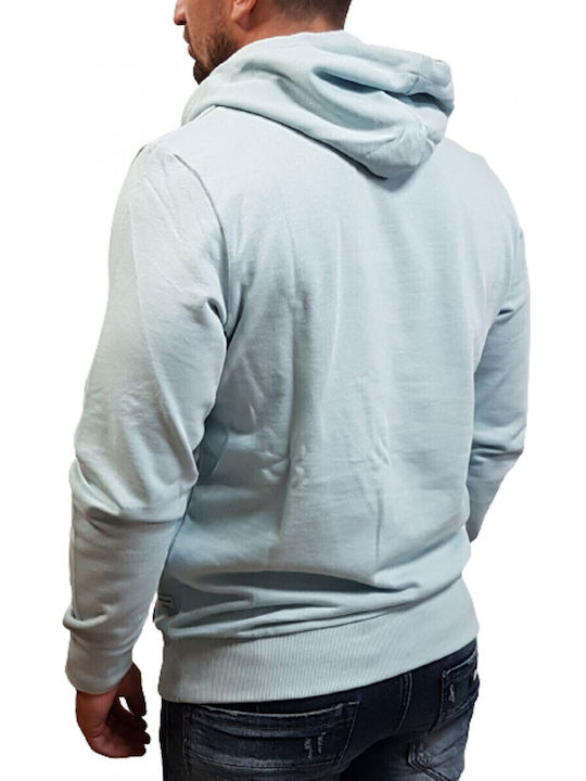 Jack & Jones Светлосиня с Качулка