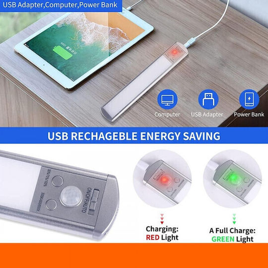 Sogo Rechargeable LED Light Linear for Cabinets with Battery Powered and Photocell Sophia 1pcs