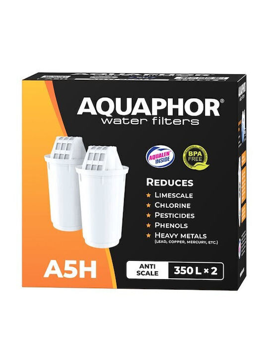 Aquaphor Ανταλλακτικό Φίλτρο Νερού για Κανάτα από Ενεργό Άνθρακα A5 2τμχ