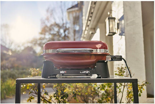 Weber Lumin Tabletop Electric Grill Grill 2200W with Lid and Adjustable Thermostat 49.5cmx33.5cmcm