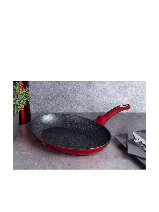 Berlinger Haus Burgundy Edition Grill made of Aluminum with Stone Coating 35cm