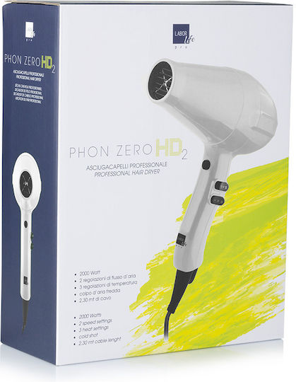 Labor Pro Phon Zero Επαγγελματικό Πιστολάκι Μαλλιών 2000W White