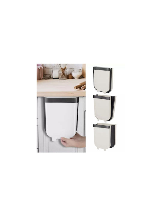 Coș De Gunoi Pentru Dulap Plastic Alb-Negru 8lt