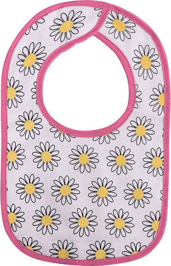 Lorelli Interlock Bib Fabric with Hoop & Loop Fastener Pink for 0 m+ 3pcs
