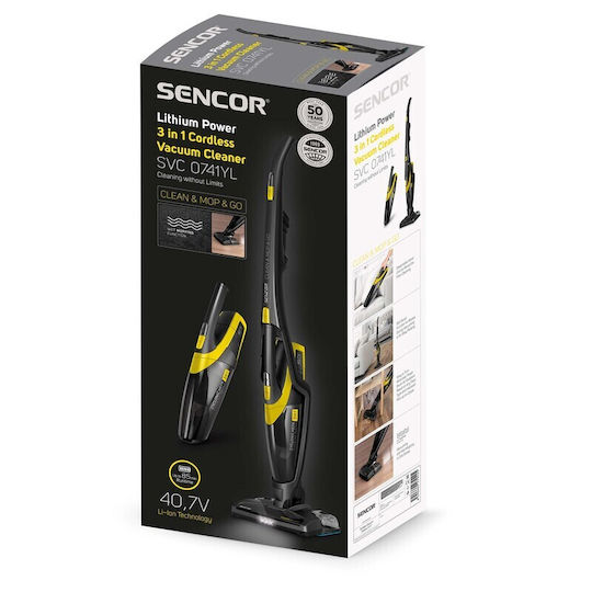 Sencor Rechargeable 2 in 1 Stick & Handheld Vacuum 40.7V Yellow SVC 0741YL