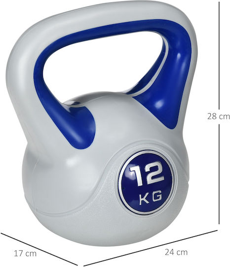 Sportnow A91-255V05BU Kettlebell PVC 12kg Purple