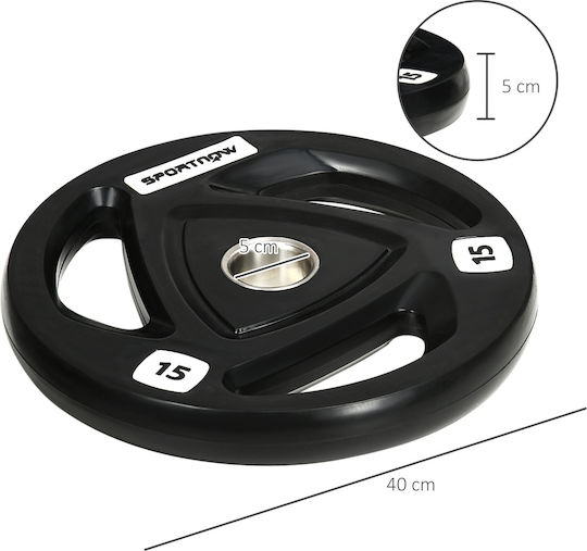 Sportnow Set Discuri De Tip Olimpic Metalice 2 x 15kg Φ50mm cu Mânere