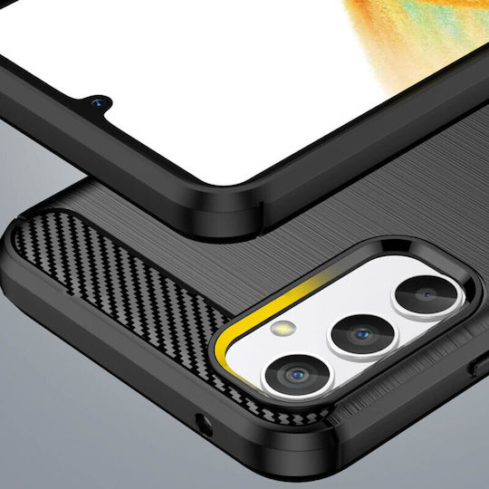 Hurtel Carbon Back Cover Σιλικόνης Μαύρο (Galaxy A34)