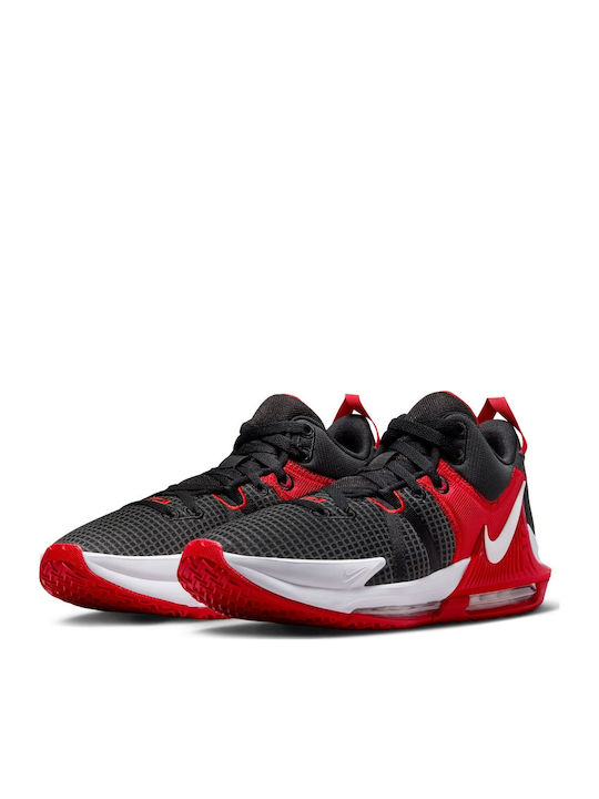 Lebron Witness 7 Low Basketball Shoes Black / University Red / White