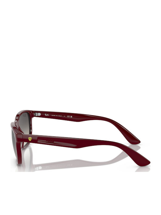 Ray Ban Scuderia Ferrari Мъжки Слънчеви Очила с Бордо Пластмасова Рамка и Черни Преливащи Стъкла RB4404M F68511