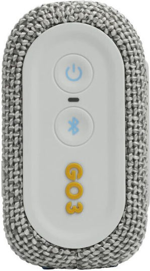 JBL Go 3 Eco Αδιάβροχο Ηχείο Bluetooth 4.2W με Διάρκεια Μπαταρίας έως 5 ώρες Blue White