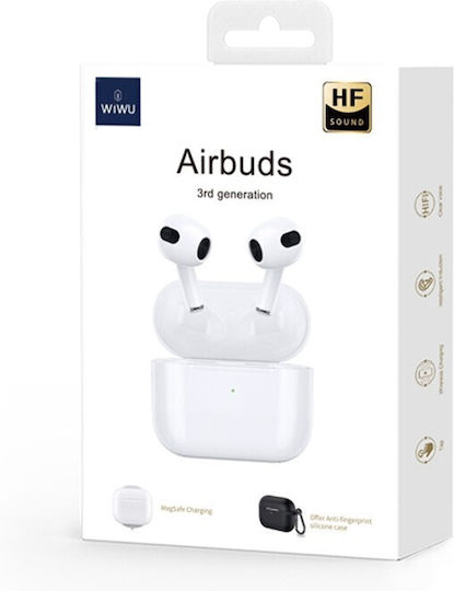 Wiwu Airbuds 3 Bluetooth Handsfree Ακουστικά με Θήκη Φόρτισης Λευκά