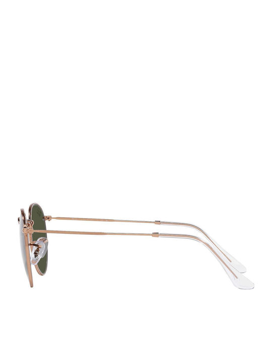 Ray Ban Round Metal Unisex Γυαλιά Ηλίου με Ροζ Χρυσό Μεταλλικό Σκελετό και Πράσινο Φακό RB3447 920231