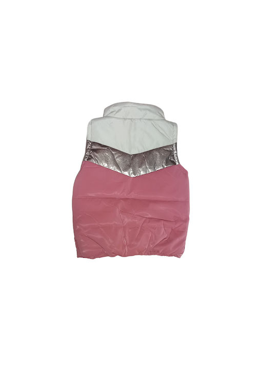 Energiers Girls Sports Jacket Pink Sleeveless with Lining & Ηood