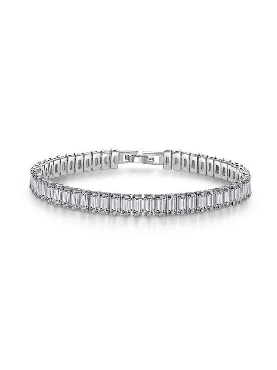 Baguette 5mm Silver Stainless Steel Bracelet