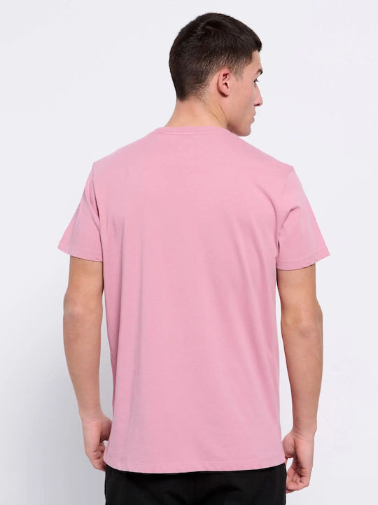 Funky Buddha Herren T-Shirt Kurzarm Rosa