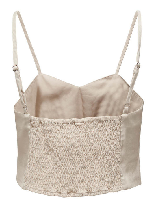 Damen Sommer Crop Top mit Trägern Moonbeam