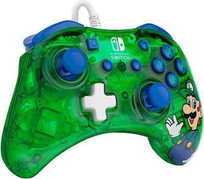 PDP Rock Candy Verkabelt Gamepad für Schalter Luigi Lime Green/Blue