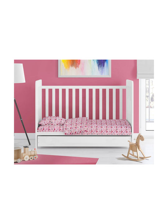 Dimcol Fitted Fox Pink Baby Sheets 70x140cm