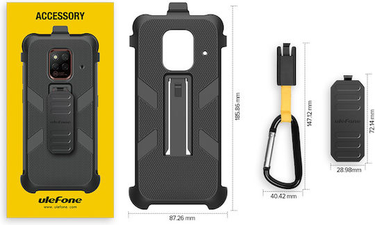 Ulefone Back Cover Πλαστικό Μαύρο (ULEFONE Power Armor 14)