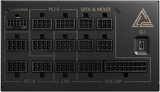 MSI MEG Ai1300P PCIE5 1300W Μαύρο Τροφοδοτικό Υπολογιστή Full Modular 80 Plus Platinum