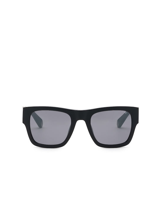 Philipp Plein Men's Sunglasses with Black Plastic Frame and Black Mirror Lens SPP042M 703X