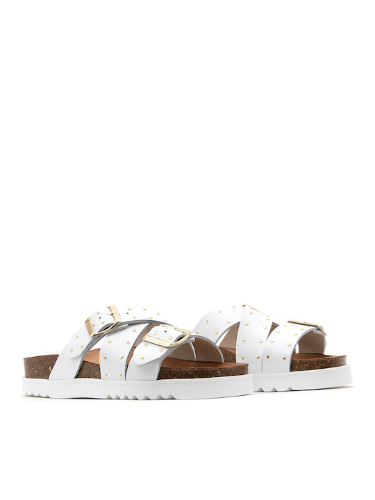 Scholl Leather Women's Sandals White