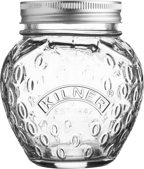KIlner Kilner Strawberry Fruit Βάζο Γενικής Χρήσης με Αεροστεγές Καπάκι Γυάλινο Διάφανο 400ml