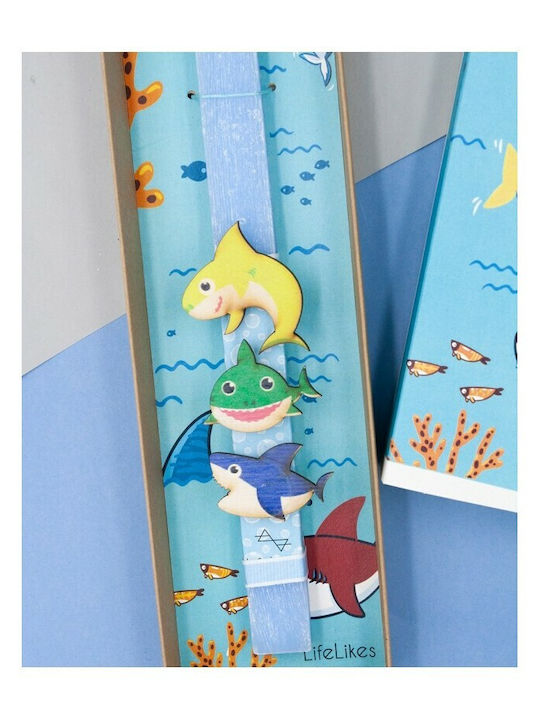 Λαμπάδα Baby Shark Πλακέ Μπλε
