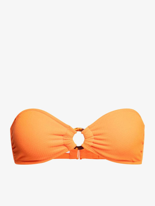 Color Jam Strapless Bikini Top tangelo