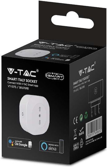 V-TAC Smart Single Socket with Switch