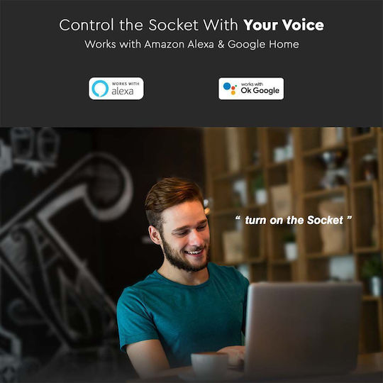 V-TAC Smart Single Socket with Switch