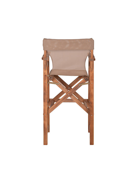 Wooden Outdoor Stool Limnos Walnut / Mocha 58x58x118cm