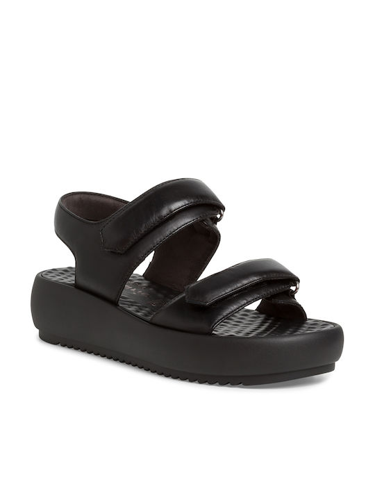 Tamaris Damen Flache Sandalen mit Riemen Flatforms in Schwarz Farbe