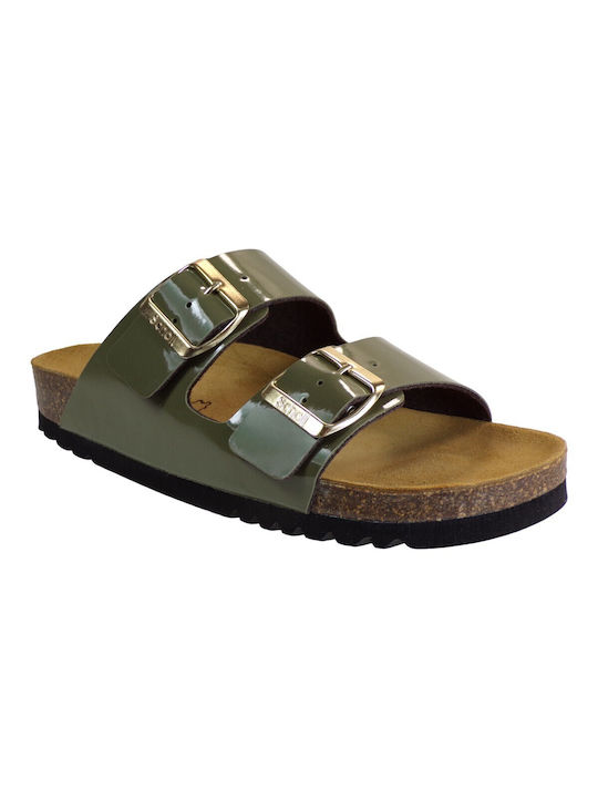 Scholl Anatomic Leather Women's Sandals Khaki