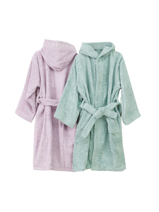 Borea Kids Hooded Bathrobe Teenager Lilac