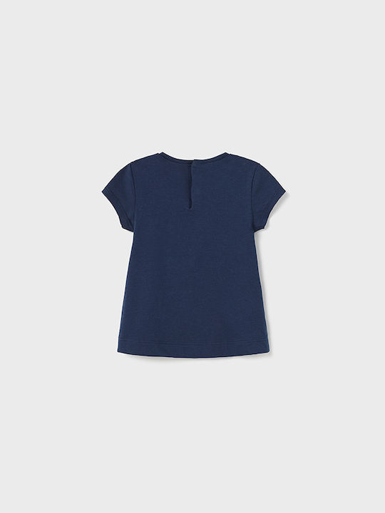 Mayoral Kids Blouse Short Sleeve Navy Blue