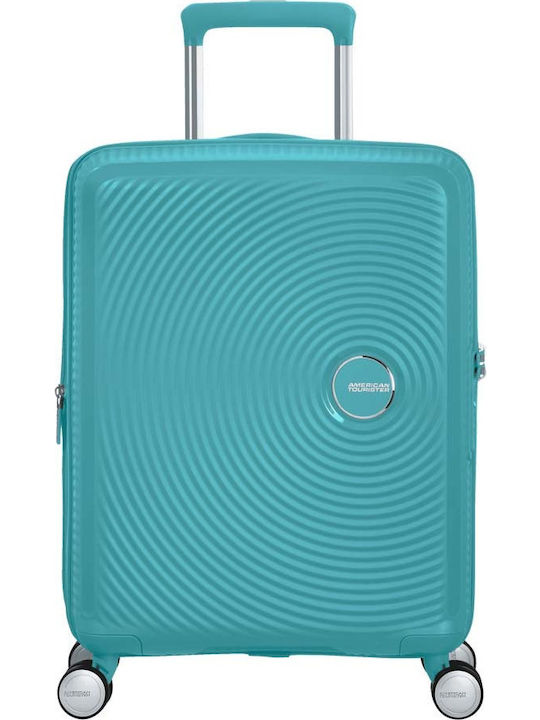 American Tourister Soundbox Spinner Cabin Hard Turquoise Suitcase Tonic With 4 Wheels Height 55cm