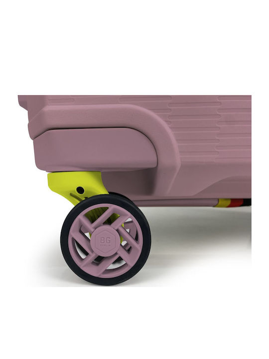 Bg Berlin Expandable Zip2 Large Travel Suitcase Hard Pink with 4 Wheels Height 69.5cm BG003/76/DPINK/26