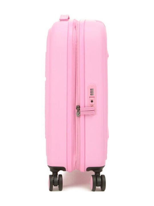 Mandarina Duck Logoduck Cabin Hard Pink Suitcase with 4 Wheels Height 55cm