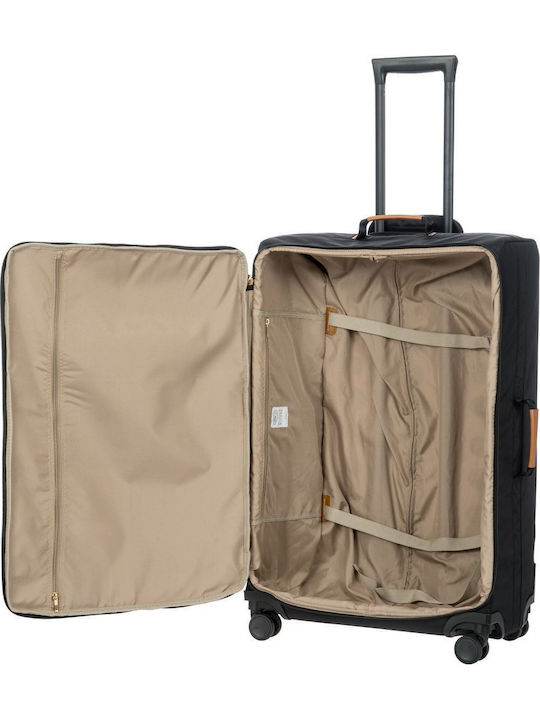 Bric's Milano X-Travel Μεγάλη Βαλίτσα Ταξιδίου Υφασμάτινη Μαύρη με 4 Ρόδες Ύψους 77εκ.