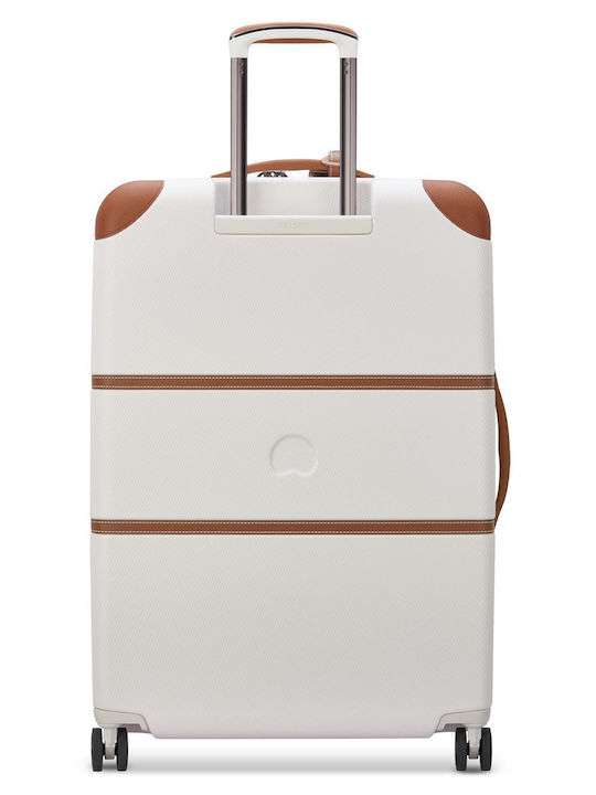 Delsey Chatelet Air 2.0 Голям Куфар За Пътуване Твърд Бежов С 4 Колела Височина 76 См