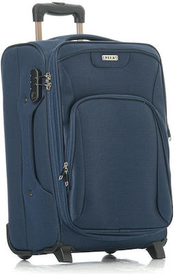 RCM 16108 Medium Travel Suitcase Fabric Blue with 4 Wheels Height 67cm