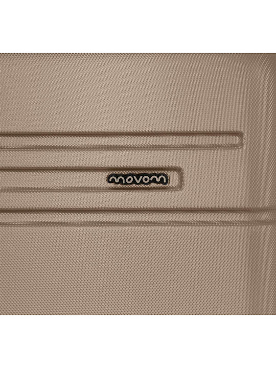 Movom Galaxy Mittlerer Hartschalenkoffer Beige mit 4 Rädern Höhe 68cm