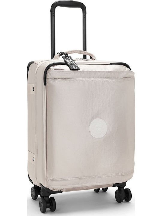 Kipling Spontane Reisegepäck Kabinen Stoff Silber mit 4 Räder Höhe 53cm