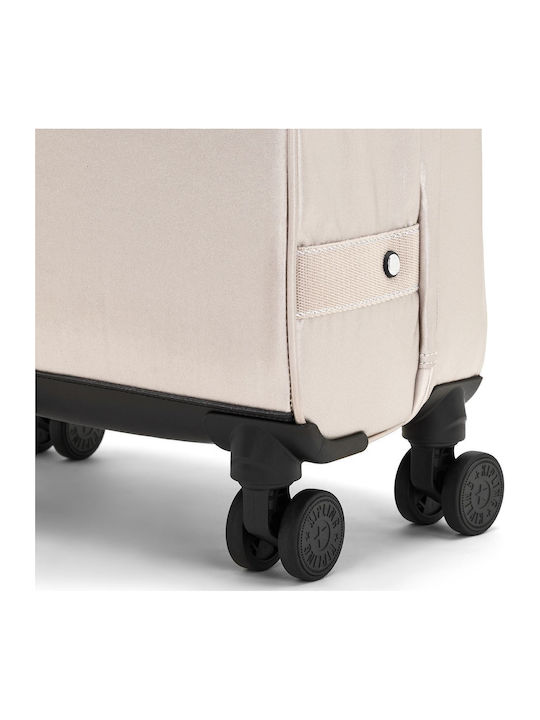 Kipling Spontane Reisegepäck Kabinen Stoff Silber mit 4 Räder Höhe 53cm